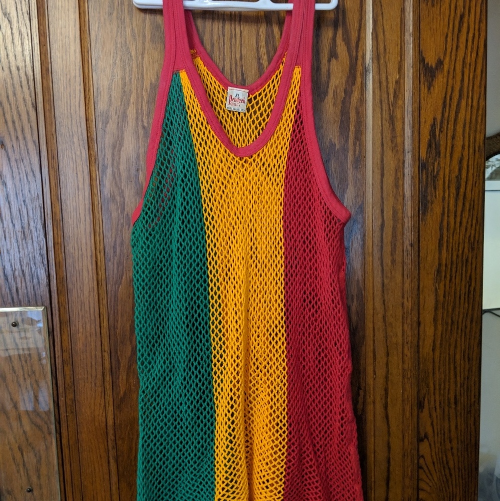 Pendeen Mesh Vest Tank sz XL RASTA